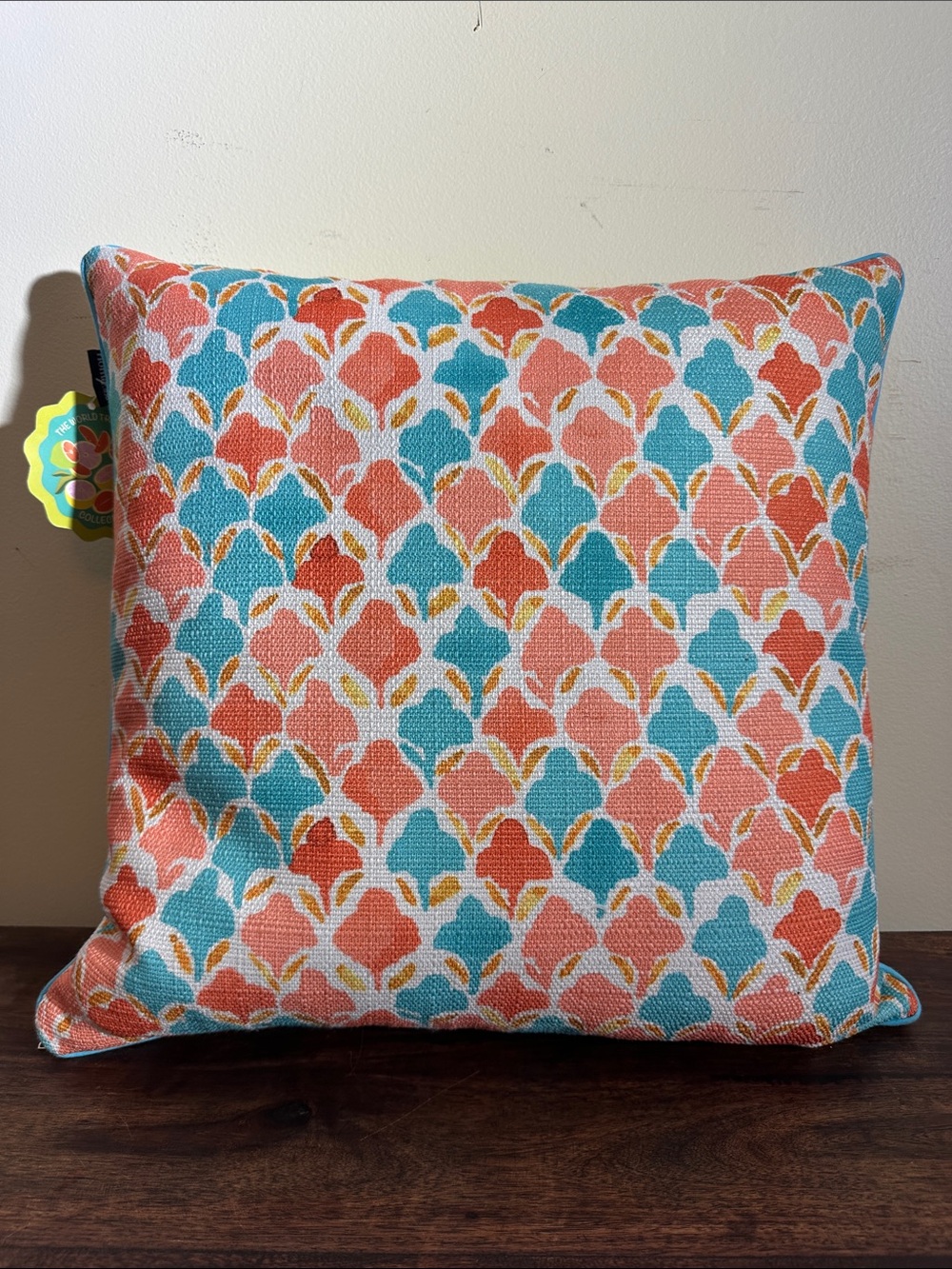 The World Traveler Feather Down Decorative Accent Pillow 2-Sided Design